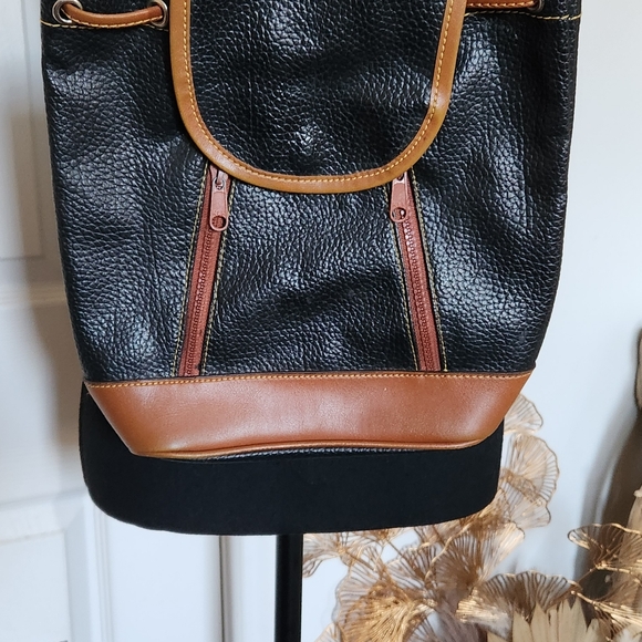 Vintage leather navy mini backpack - Picture 6 of 6